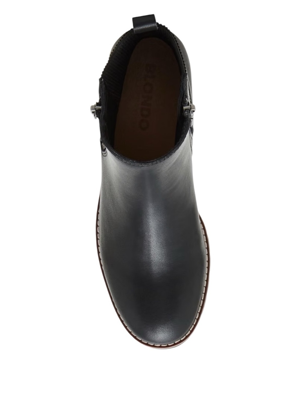 NWT Blondo Demario’s Black Leather Zip-Accent Ankle Bootie retail $159 - Picture 3 of 9